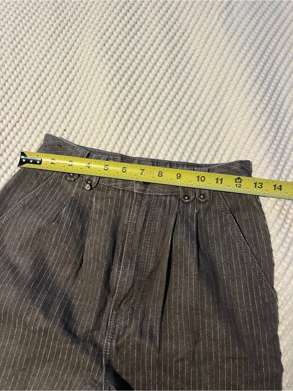 UNIONBAY Vintage Women's Pinstripe Straight-Leg Pants in Dark Gray - Picture 7 of 12